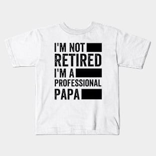 Retired Professional Papa Retirement Gift Kids T-Shirt